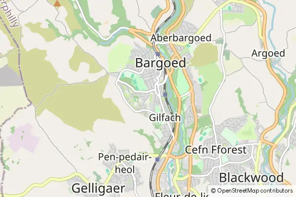 Mapa Bargoed