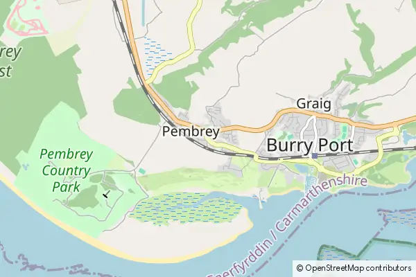 Mapa Pembrey