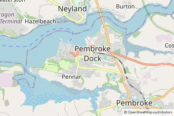 Mapa Pembroke Dock