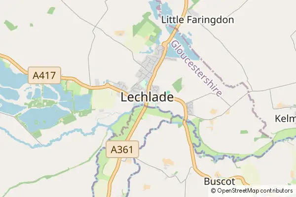 Mapa Lechlade-on-Thames