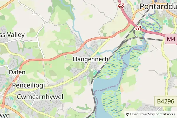 Mapa Llangennech