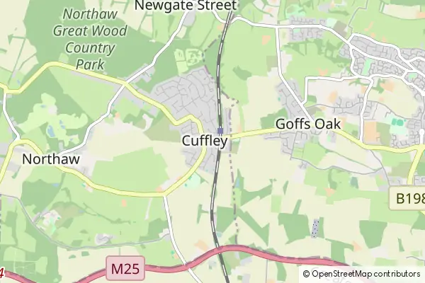 Mapa Cuffley