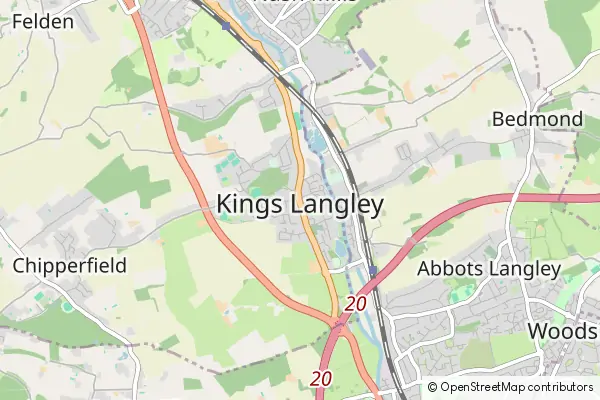 Mapa Kings Langley