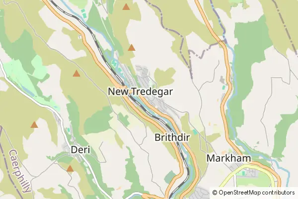 Mapa New Tredegar