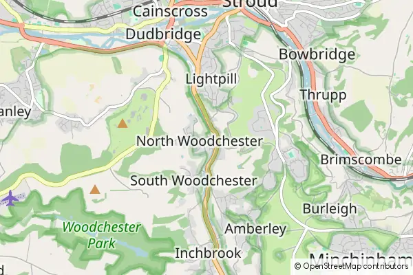 Mapa Woodchester