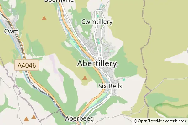 Mapa Abertillery