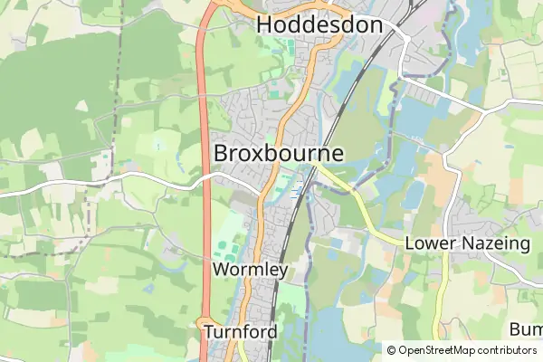 Mapa Broxbourne