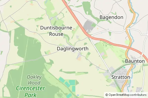 Mapa Daglingworth