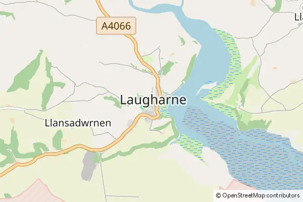 Mapa Laugharne