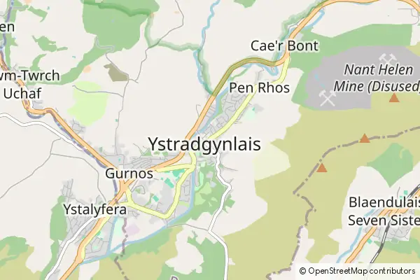 Mapa Ystradgynlais