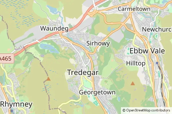 Mapa Tredegar