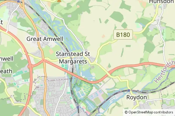 Mapa Stanstead Abbotts