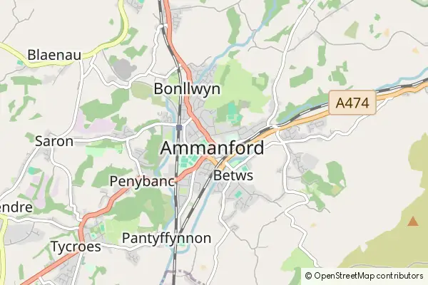 Mapa Ammanford