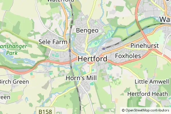 Mapa Hertford