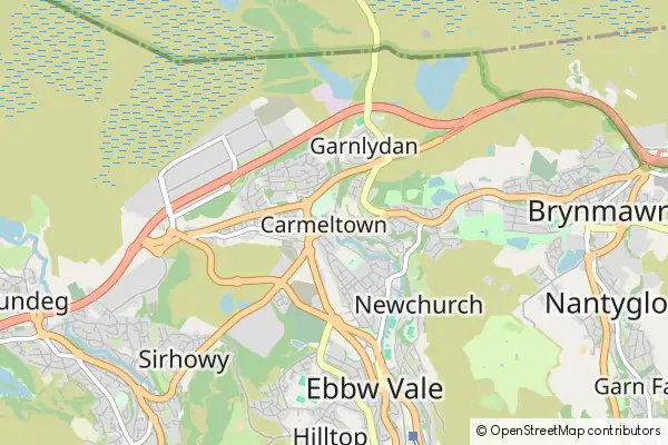 Mapa Ebbw Vale