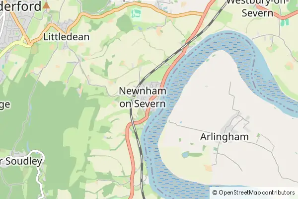 Mapa Newnham-on-Severn