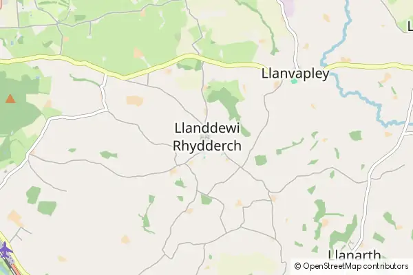 Mapa Llanddewi Rhydderch