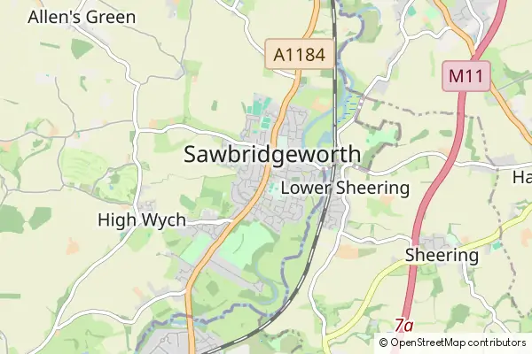 Mapa Sawbridgeworth