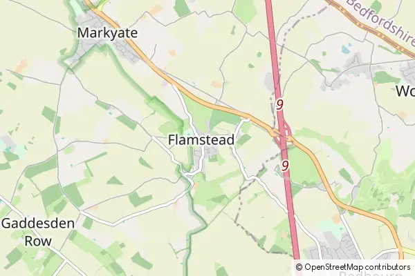 Mapa Flamstead