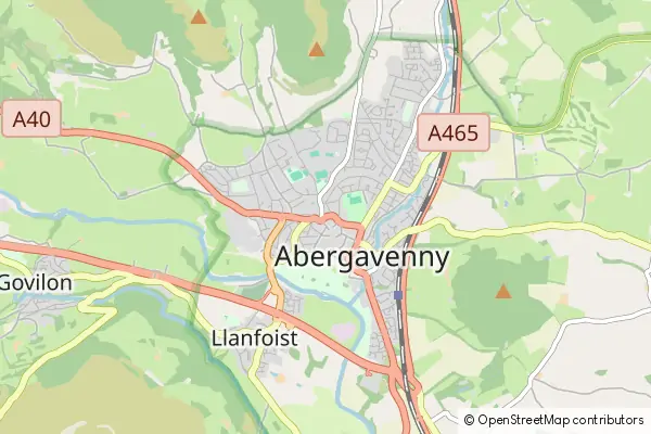 Mapa Abergavenny