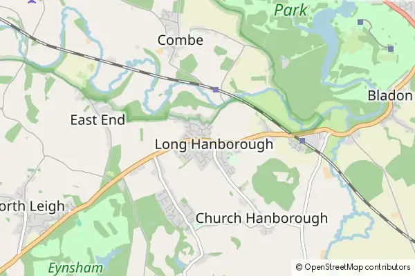 Mapa Long Hanborough