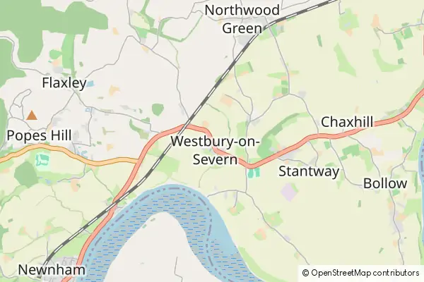 Mapa Westbury on Severn