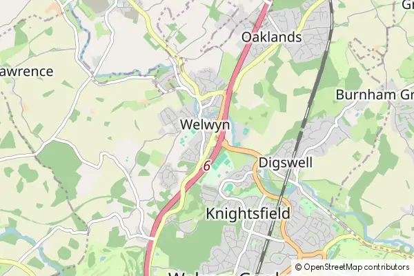 Mapa Welwyn