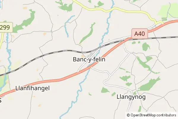 Mapa Bancyfelin