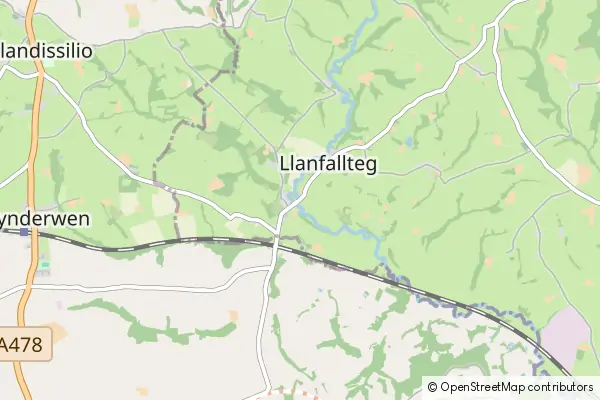 Mapa Llanfallteg