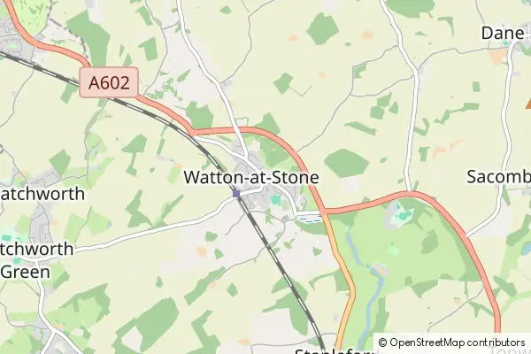 Mapa Watton at Stone