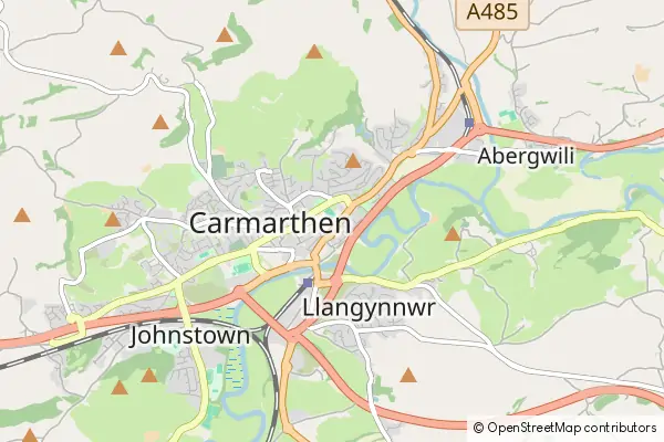 Mapa Carmarthen