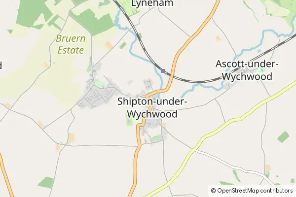 Mapa Shipton under Wychwood