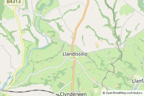 Mapa Llandissilio