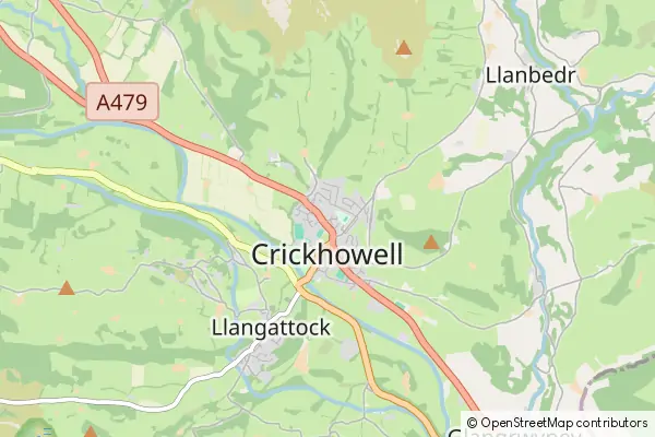 Mapa Crickhowell