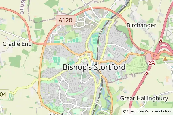 Mapa Bishop's Stortford