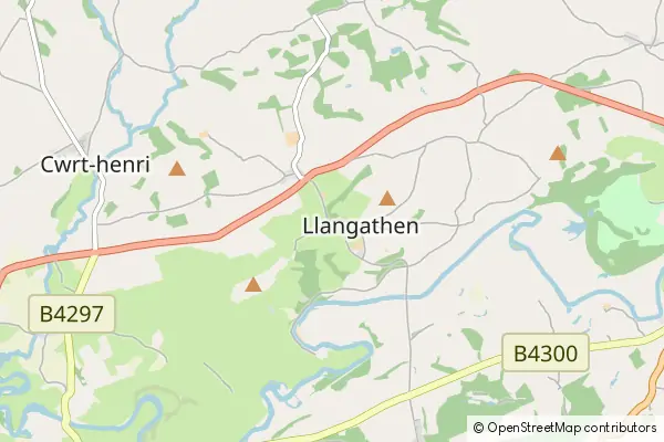 Mapa Llangathen