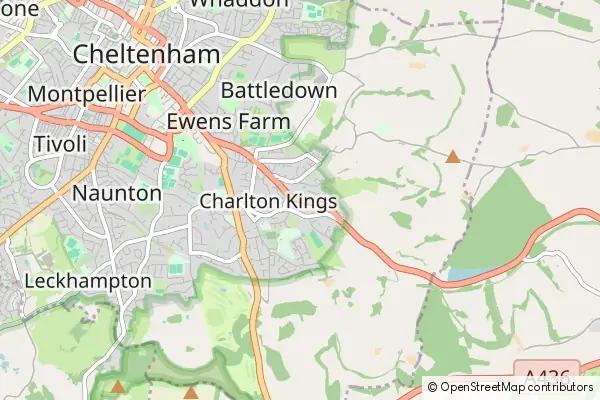 Mapa Charlton Kings