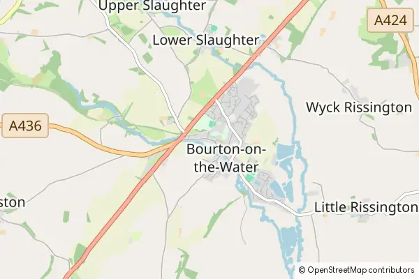 Mapa Bourton-on-the-Water