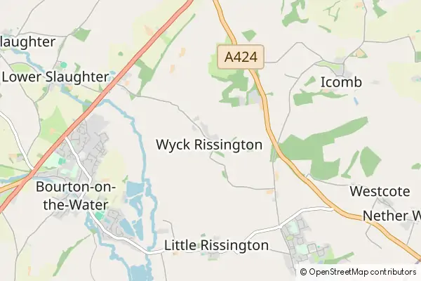 Mapa Wyck Rissington