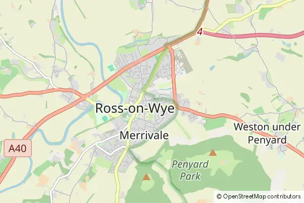 Mapa Ross-on-Wye