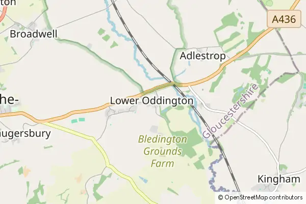 Mapa Lower Oddington