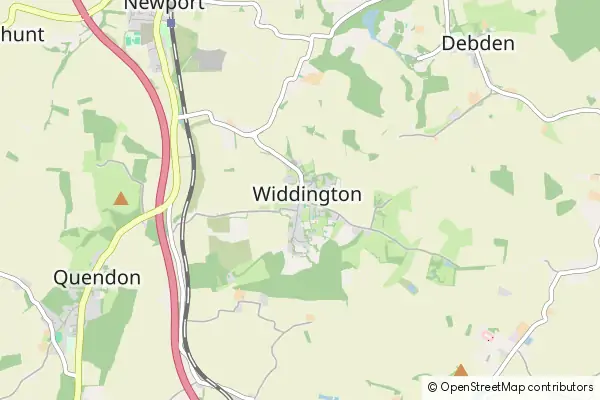 Mapa Widdington