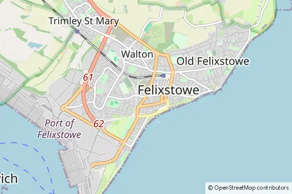 Mapa Felixstowe