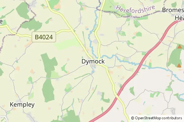 Mapa Dymock