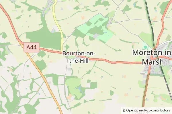 Mapa Bourton-on-the-Hill