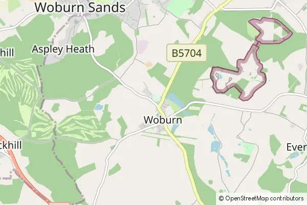 Mapa Woburn