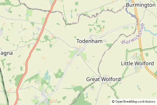 Mapa Todenham