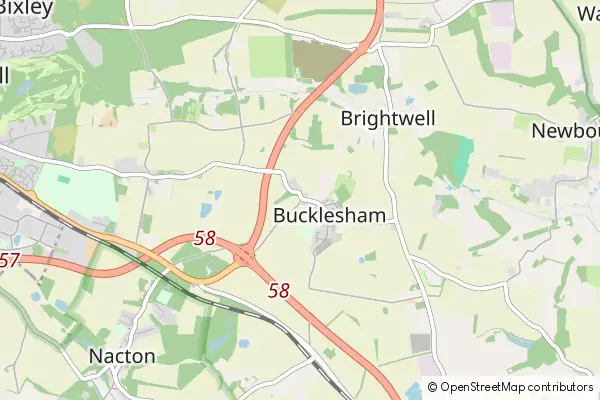 Mapa Bucklesham