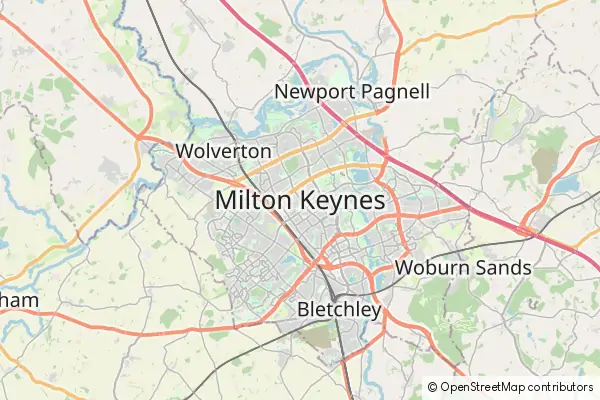 Mapa Milton Keynes