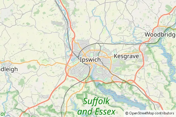 Mapa Ipswich